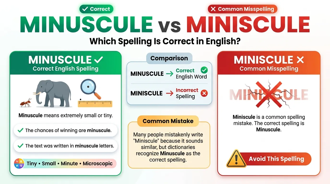 Minuscule vs Miniscule