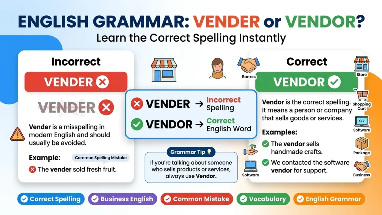 Vender vs Vendor