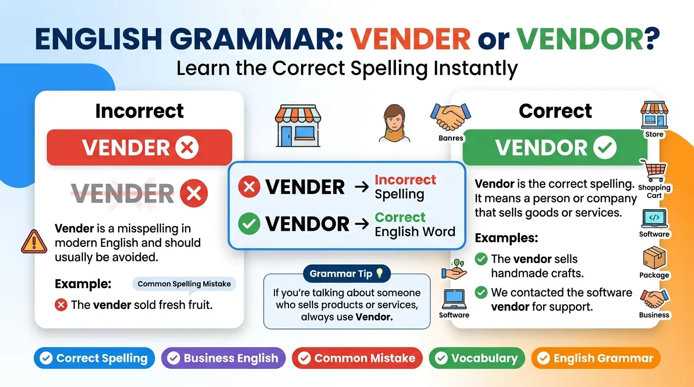 Vender vs Vendor