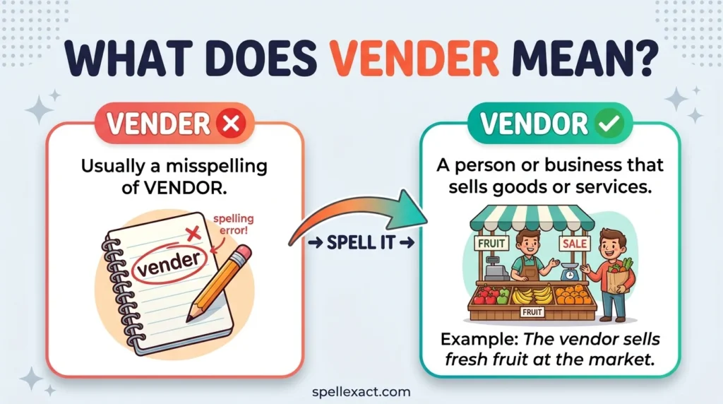 What Does Vender Mean?
