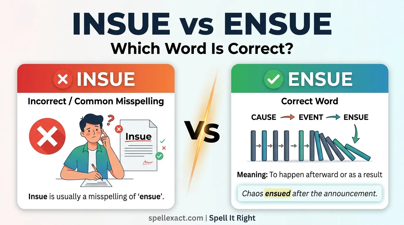Insue vs Ensue