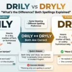 Drily vs Dryly