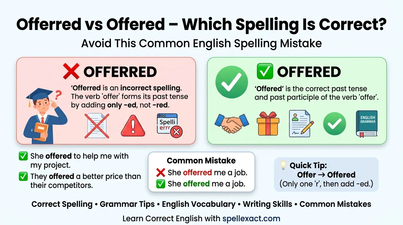 Offerred vs Offered