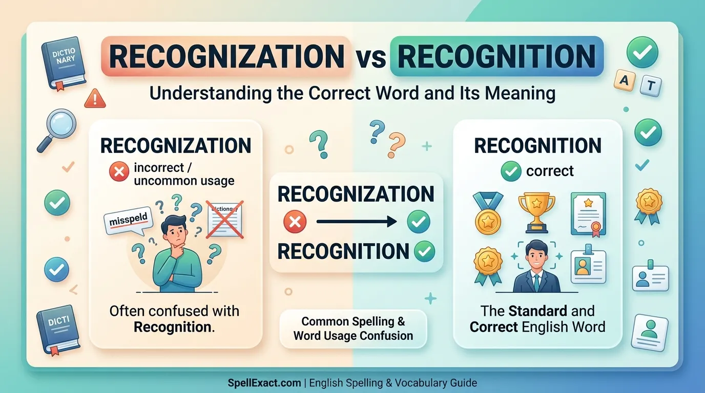 Recognization vs Recognition