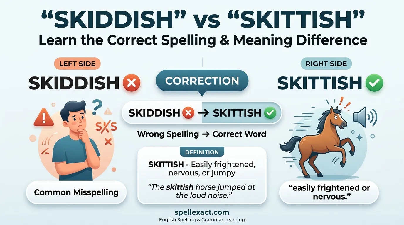 Skiddish vs Skittish