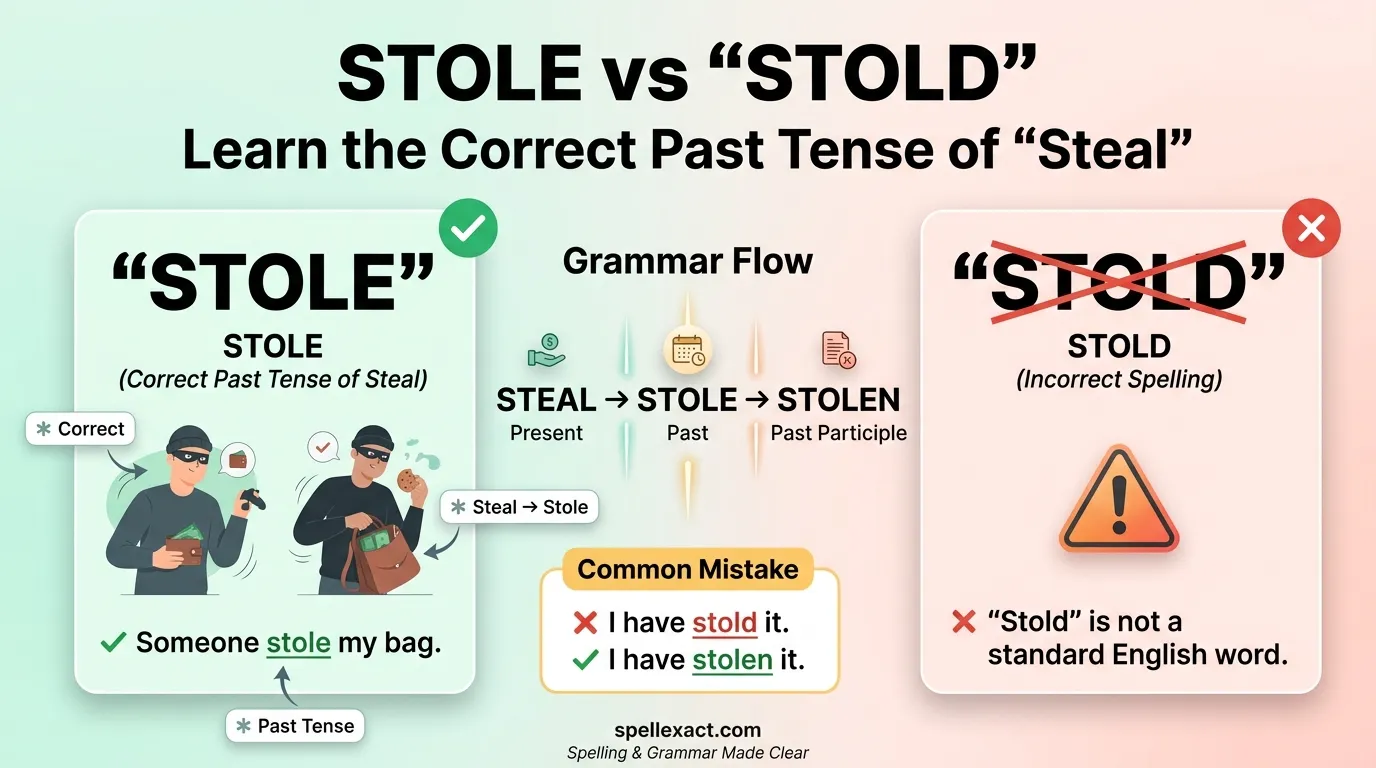 Stole vs Stold