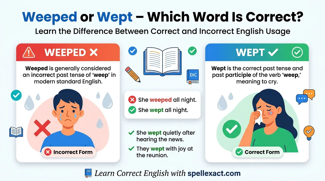 Weeped or Wept