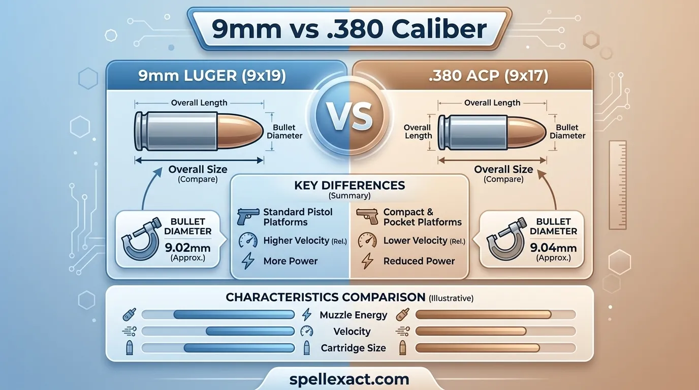 9mm vs .380 Caliber