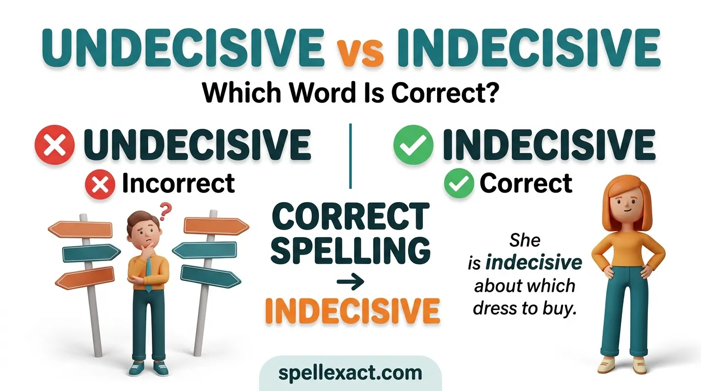 Undecisive vs Indecisive