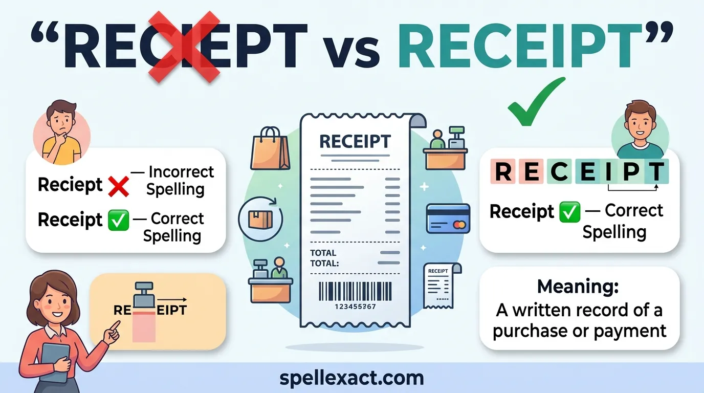 Reciept vs Receipt