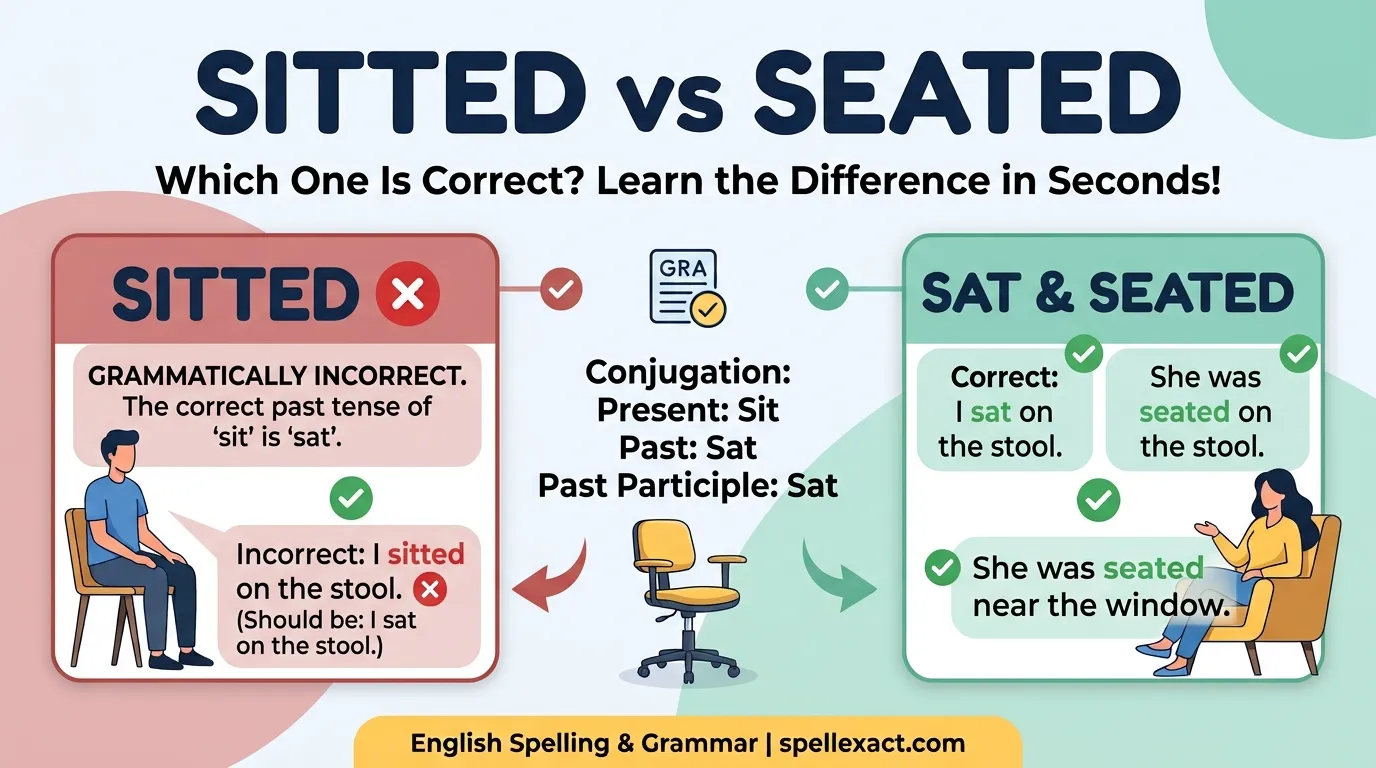 Sitted vs Seated