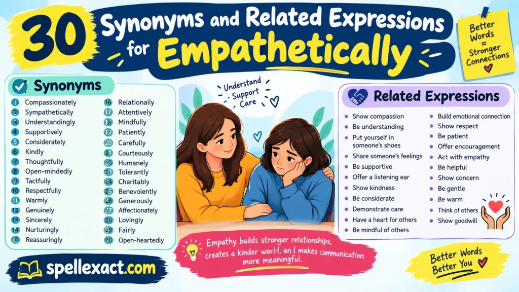 30 Synonyms and Related Expressions for Empathetically