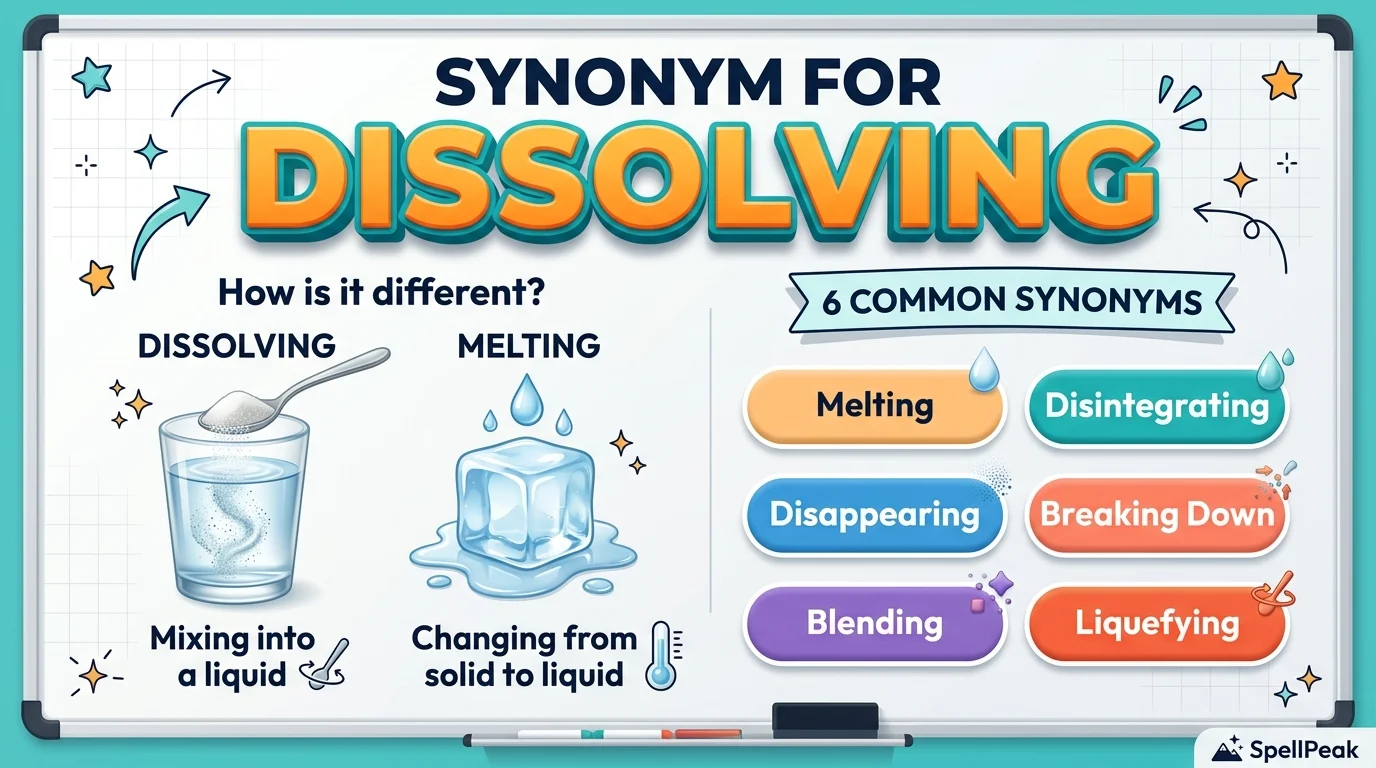 Synonyms for Dissolving