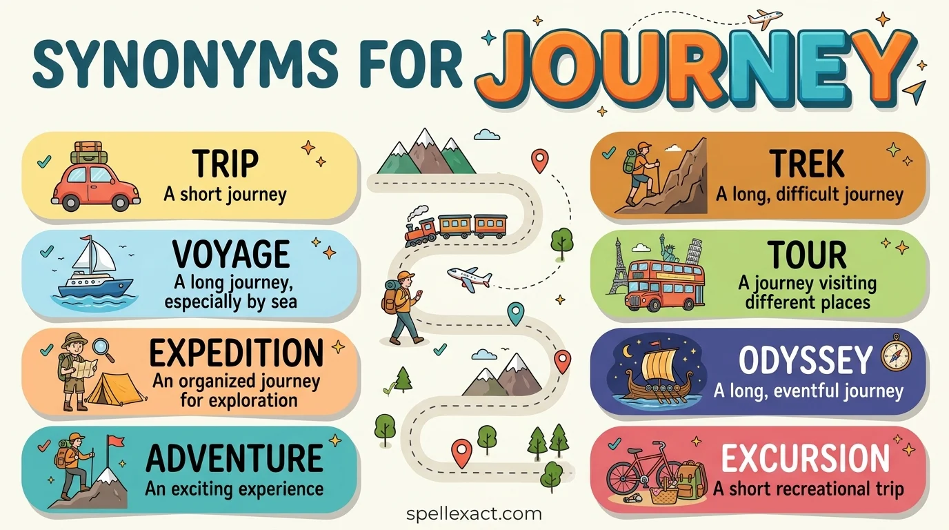 Synonyms for Journey
