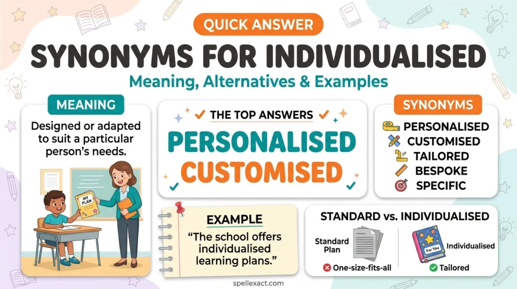 What Is a Synonym for Individualised?